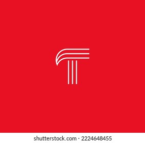 T letter logo design template elements. Modern abstract digital alphabet letter logo. Vector illustration.
