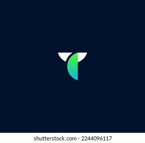 Elementos de plantilla de diseño de logotipo de letras T. Logo de la letra digital abstracta moderna. Ilustración vectorial.
