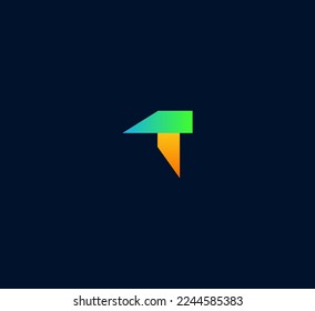 T letter logo design template elements. Modern abstract digital alphabet letter logo. Vector illustration.