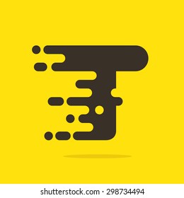T letter logo design template. Fast speed taxi service letter. Vector design template elements for your application or company.