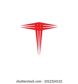 T letter logo design vector icon template