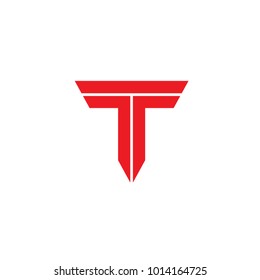 T letter logo design vector icon template