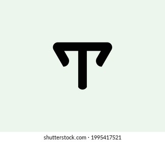 Plantilla vectorial de diseño de logotipo de letra T