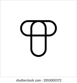 T-Buchstaben-Logo-Design-Vektorgrafik