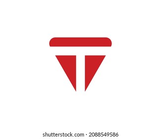 T letter logo design vector template