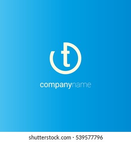 T Letter logo design vector element