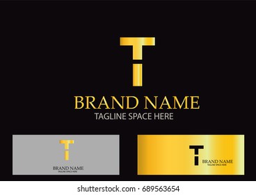  T Letter Logo Design Vector