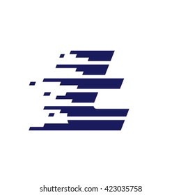 T letter logo with fast speed lines. Vector design template elements for your sportswear, app icon, corporate identity, labels or posters.