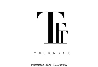 T Letter Logo with Graphic Elegant Black Lines Design. Minimalist art shape logo.