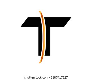 T letter logo icon design template elements.
