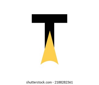 T Letter logo icon design template elements.