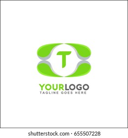 T letter logo icon design template elements