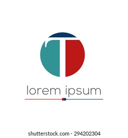 T letter logo ( Icon  Pattern Design template Element)