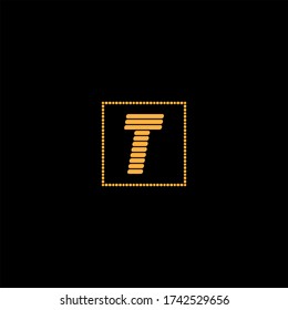 T letter logo initial design
