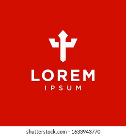T letter logo initial logotype icon vector in elegant simple line style 