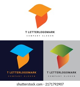 T letter logo mark, Letter T unique and modern logo templet design for company