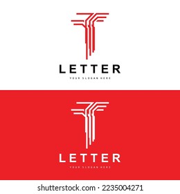 T Letter Logo, Modern Letter Style Vector, Design Suitable For Product Brands With T Letter