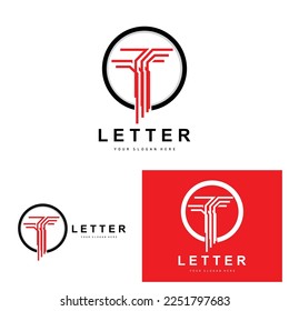 T Letter Logo, Modern Letter Style Vector, Design Suitable For Product Brands With T Letter