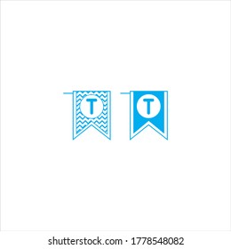 Diseño monográfico del logotipo de la letra T