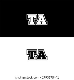 T Diseño de monograma de logotipo de letra