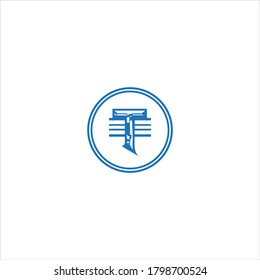 T letter logo monogram design.T letter logo for fashion design