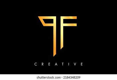 T Letter Logo Monogram with Gold Golden Lines and Minimalist Design Vector. Creative Modern Letter T Icon Sign Illustration.