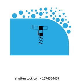 T letter logo with nice background