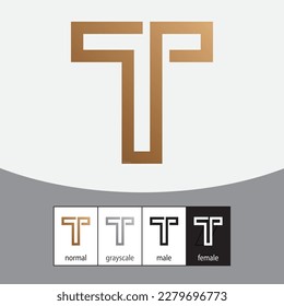 T Letter Logo Royal. - Vektorgrafik