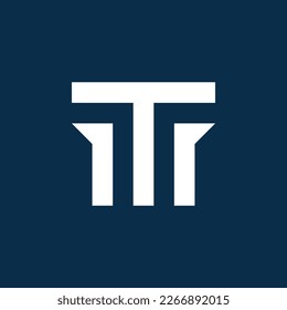 Símbolo del logotipo de la carta T Simple Minimal Law Firme abogado Abogado Pilar del gobierno 