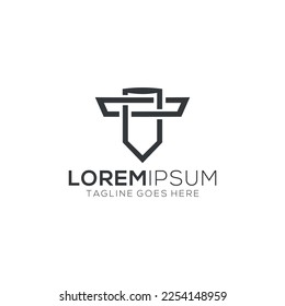 Plantilla de logotipo de letra T. Letra abstracta T