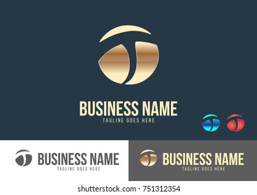 T Letter Logo Template Design Vector 