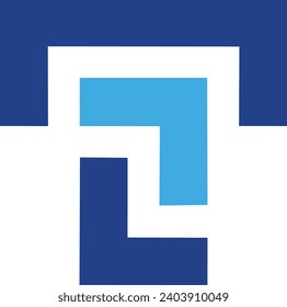 Plantilla de logotipo de letras T en un estilo minimalista moderno