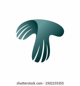 T Letter Logo Template Stock Illustration