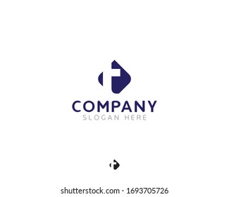 Plantilla de logotipo de letra T, vector de carta