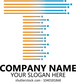 T Letter logo vector, abstract logo design on white background, Abstract graphic icon, logo design template, symbol for company.