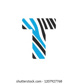 T letter logo vector design. Initial letter T logo design.