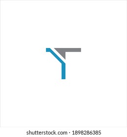 T letter logo vector design on white color background. t icon