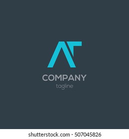 A & T Letter logo Vector design
