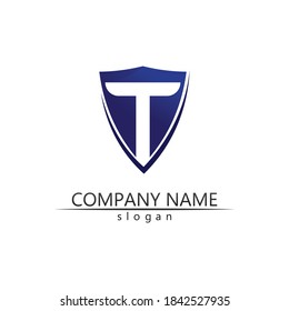 Letra T, diseño del alfabeto del vector del logotipo T e icono T