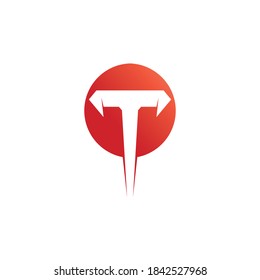 T letter, T logo vector font alphabet design and icon T