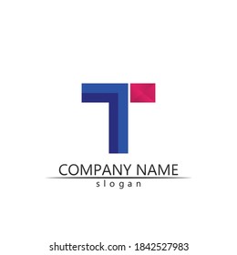 T Letter T Logo Vector Font Stock Vector (Royalty Free) 1842527983 ...