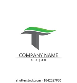 Letra T, diseño del alfabeto del vector del logotipo T e icono T