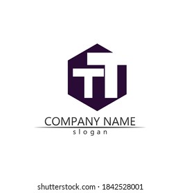 Letra T, diseño del alfabeto del vector del logotipo T e icono T