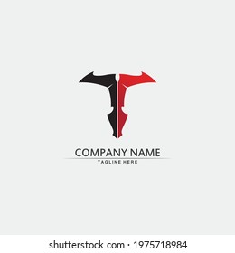 T letter, T logo vector font alphabet design and icon T logo for business and corporate