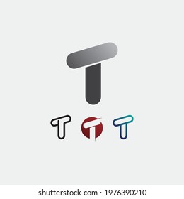 T letter, T logo vector font alphabet design and icon T