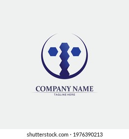 T letter, T logo vector font alphabet design and icon T