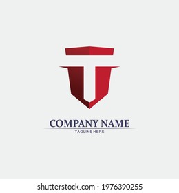 T letter, T logo vector font alphabet design and icon T
