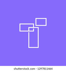 T letter logo vector icon illustration