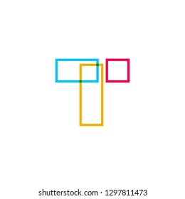 T letter logo vector icon illustration