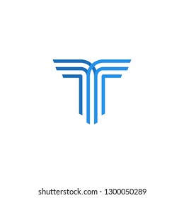 T letter logo vector icon illustration